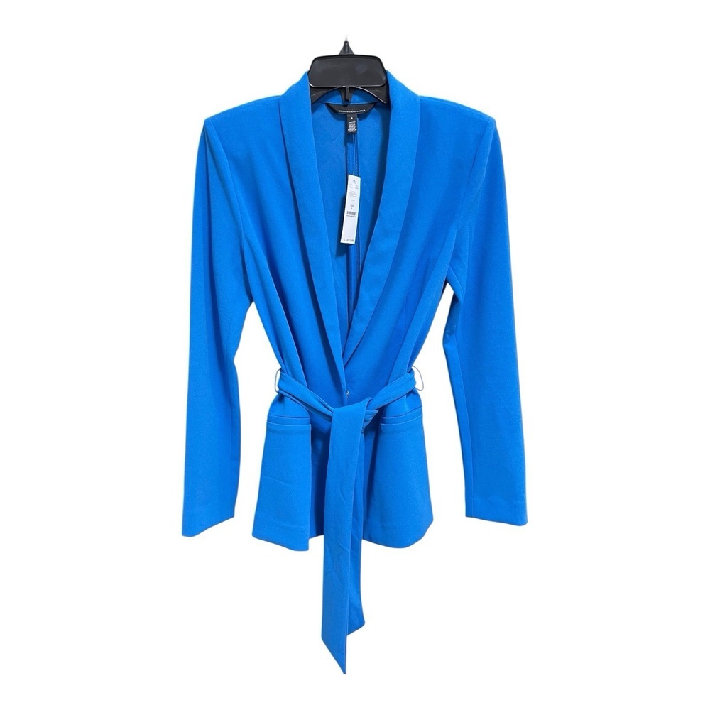 NWT White House Black Market Blue Blazer Belted Sophisticated Layering Jacket‎ 4